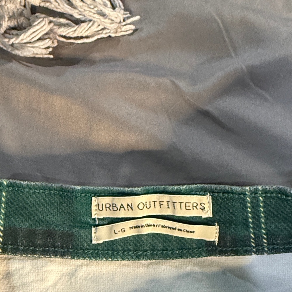 Urban Outfitters Green Plaid Button-Front Mini Skirt - Picture 5 of 6